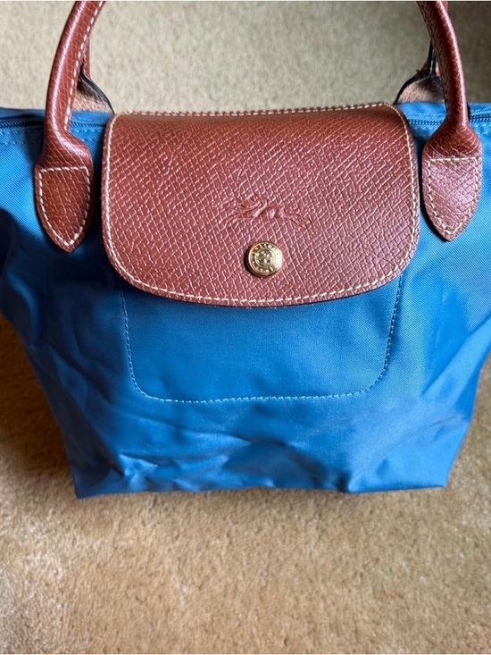 Longchamp Handbags - Small Longchamp Le Pilage Bag Blue
